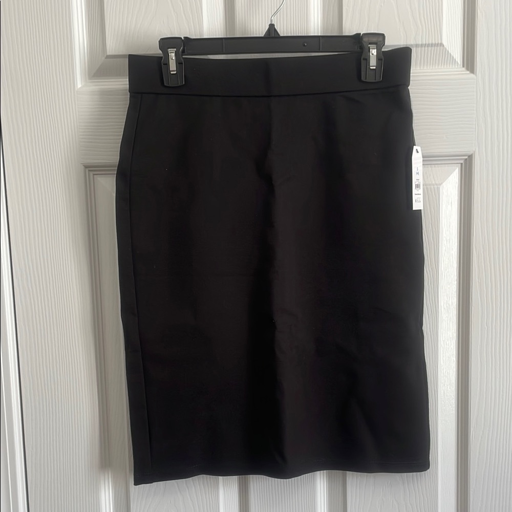 Time and Tru Black Ponte Pencil Skirt